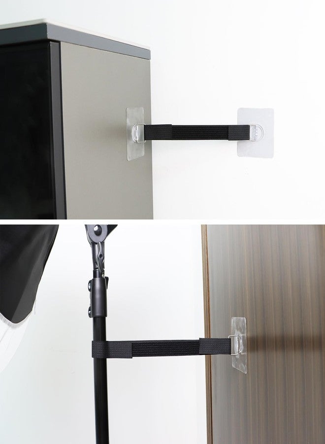 HMOKGRT 4 Pack Cut to Length TV Safety Straps for Flat Screen, No-Drill TV Anchors for Baby Proofing, Anti-Tip Adjustable Earthquake Straps for Furniture, 16ft Hook and Loop Straps and 8 Adhesive pads - Image 5