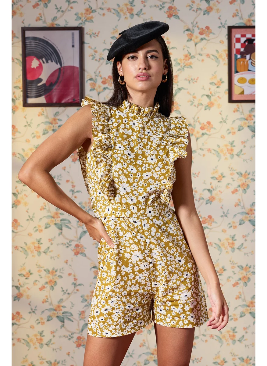 فيرجيو Virgio Fl,oral Printed Pure Cotton Jumpsuit