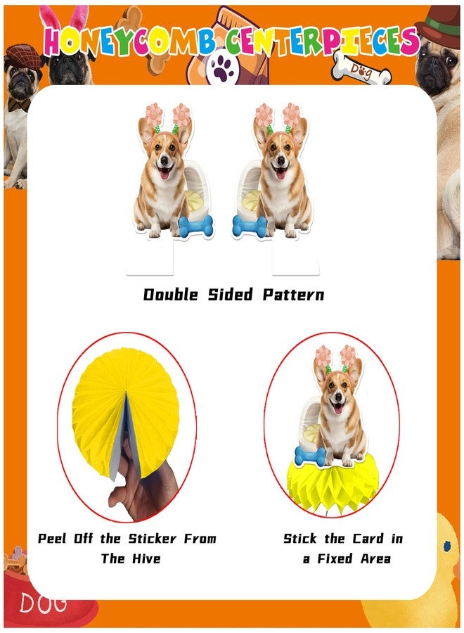 LHDUOFA 9 PCS Corgi Honeycomb Centerpieces Table Decorations Corgi Table Centerpieces for Corgi Party Supplies Corgi Dog Birthday Party Decorations - Image 4