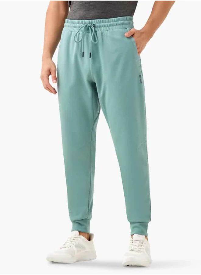 ADOT by Splash Panelled Joggers with Drawstring Closure and Pockets
