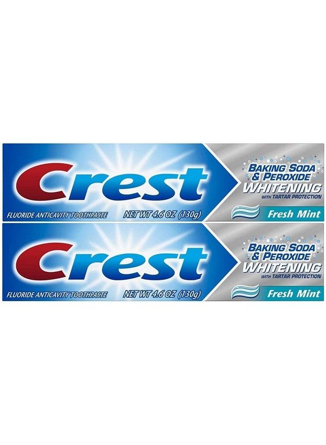Crest معجون أسنان بيكربونات الصوديوم وبيروكسيد التبييض مع حماية من الجير بنكهة النعناع الطازج 4.2 أونصة (119) عبوة من 2 - Image 1