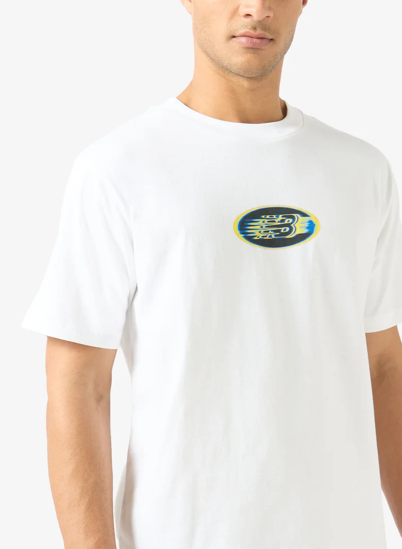 New Balance WHITE (WT) Heat Map Brand Graphic T-Shirt for Men | Best Price UAE