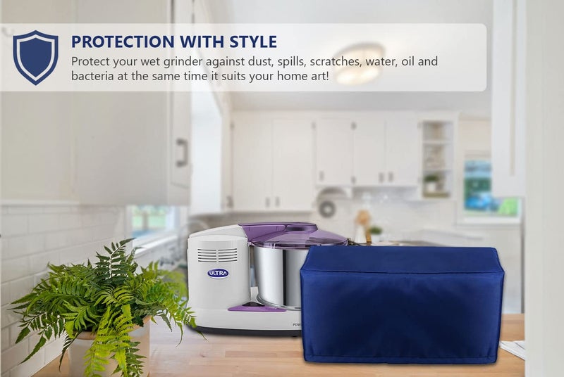 INF Nylon Dust Proof Water Proof Washable Wet Grinder Cover For Table Top 2 Litre Ultra Perfect Plus, Perfect S, 1.25 Litre Ultra Mini (Blue) - Image 5