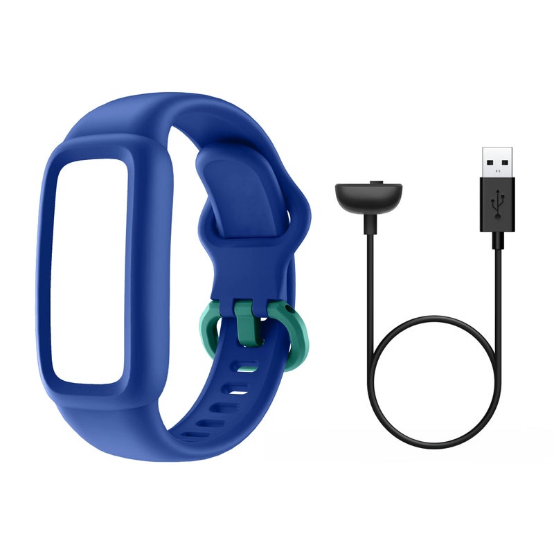 كابل شحن BIGGERFIVE وأحزمة استبدال قابلة للتعديل، متوافقة مع متتبع اللياقة البدنية Vigor 2 للأطفال