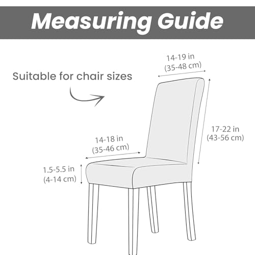 Yellow Weaves Elastic Stretchable Dining Chair Cover, Removable Washable Elastic Self Jacquard Dining Chair Covers (Set of 6, Golden Brown) - Image 3
