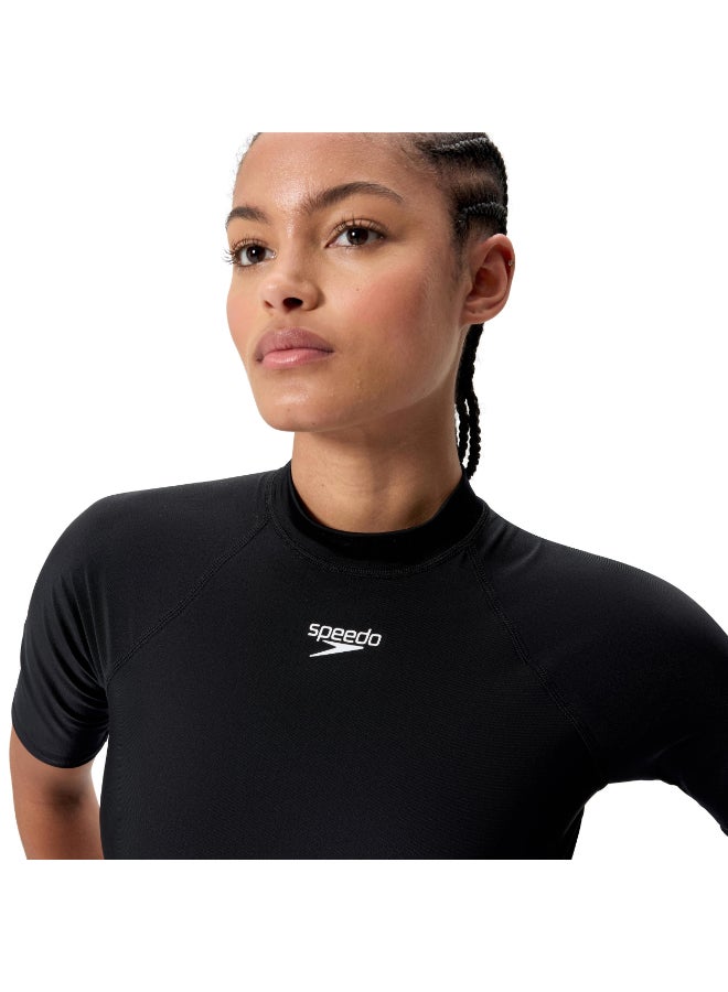 Speedo Logo Long Sleeve Rashguard for Women, X-Large, Blue | Premium Swimwear & Swimming Accessory by Speedo for Training, Fitness and Recreational Use - Image 3