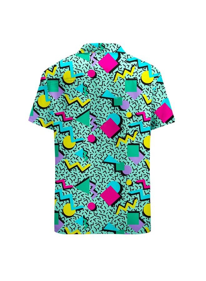 Artsadd 80s 90s Hawaiian Shirt for Men Big and Tall Button Down Short Sleeve Shirt Aloha Beach Shirts Funny Party Outfits, Retro 80s 90s, L - Image 2