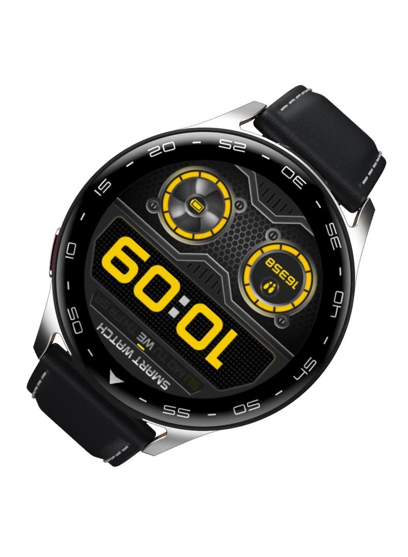 HainoTeko ST-7 Waterproof Smart Watch with Integrated Earbuds Large Screen AMOLED Display 3 Pair Straps and Charging Cable Black