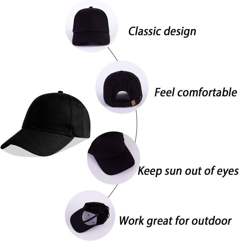 LANGZHEN Unisex Baseball Cap 100% Cotton Fits Men Women Washed Denim Adjustable Dad Hat - Image 5
