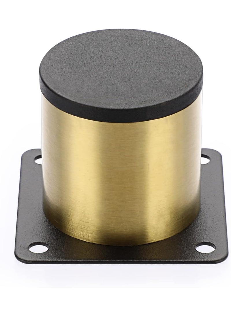 4PCS 2 Inch Stainless Steel Furniture Legs - Metal Cabinet Desk Feet, Golden Round Risers for Coffee Table, Heavy Duty Sofa, TV Stand, Dresser, Chair - Image 3