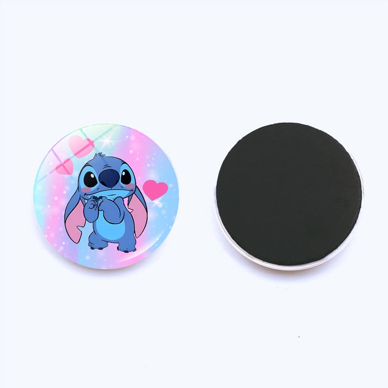Star Baby Stitch Refrigerator Sticker Crystal Glass Soft Magnetic Sticker Refrigerator Door Home Decorations 25Mm - Image 1