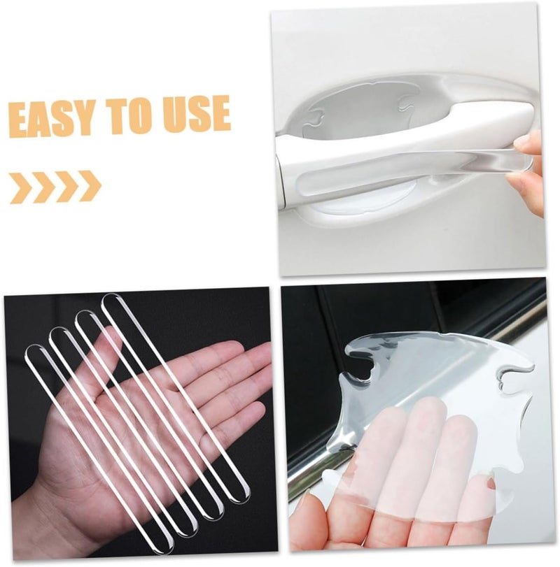 1set Car Door Handle Protective Film Scratch Cover Flexible Door Bowl Stickers for Vehicle Easy to Install - Image 4