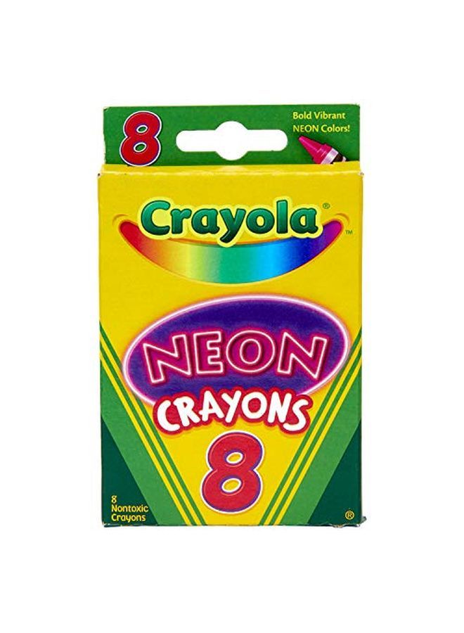 Crayola Neon Crayons Coloring Book Supplies Gift For Kids 8 Count - Image 3