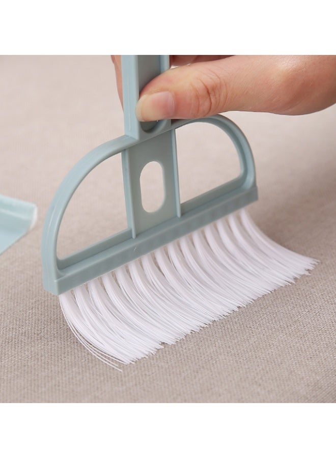 طقم تنظيف مكتبي صغير مكون من قطعتين للمنزل والمكتب، مكنسة ومجرفة يدوية محمولة، أداة تنظيف صغيرة للطاولة ولوحة المفاتيح والسيارة والمكتب - Image 5