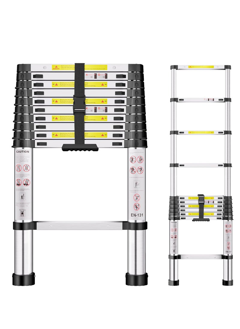 3.2m Thickened High Strength Stainless Steel Telescopic Ladder, Loft Ladder with Non-slip Feet, Portable Extendable Ladder, Adjustable Height Folding Ladder for Roof and Attic Caravans - pzsku/ZF737AC9AC77B93DD3610Z/45/_/1740384508/a4b05cce-1a92-40b9-bb2f-2b1b66b47055