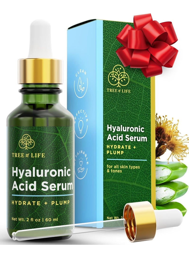 Tree of Life Beauty Tree of Life Beauty Hyaluronic Acid Serum Skin Brightening Face Oil for Dark and Age Spots Facial Serums for Dry and Sensitive Skin Care with Vitamin E for Soft Smooth Skin 2 Fl Oz 
