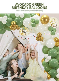 GROIC Sage Green Balloon Arch Kit,123pcs Party Balloons Set Avocado Green Birthday Decoration Party Balloons Garland for Baby Birthday Wedding Party Decorations  - Image 2