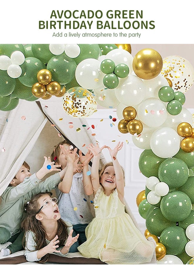 GROIC Sage Green Balloon Arch Kit,123pcs Party Balloons Set Avocado Green Birthday Decoration Party Balloons Garland for Baby Birthday Wedding Party Decorations  - Image 2