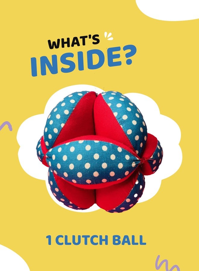 Haplap Kit - Baby Soft Clutch Ball | Sensory Ball for Babies | Newborn Grasping Toy | Soft Toy for Baby Development | Safe & Washable Clutch Ball (Multicolor) (Red & Orange) - Image 3