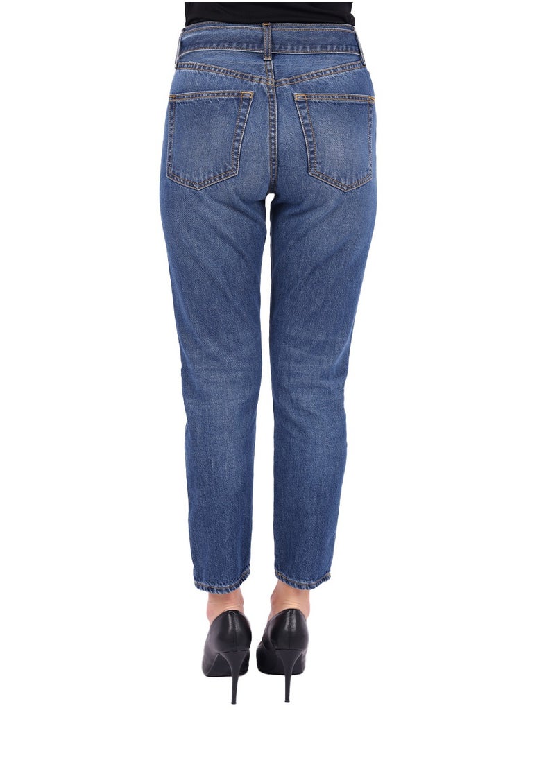 Bardigiani - Mom Belt Jeans (Made in Italy) - Dark - Image 1