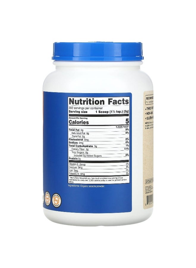 Nutricost - Nutricost, Organic Acacia Fiber Powder, Unflavored, 32 oz (907 g) - Image 1