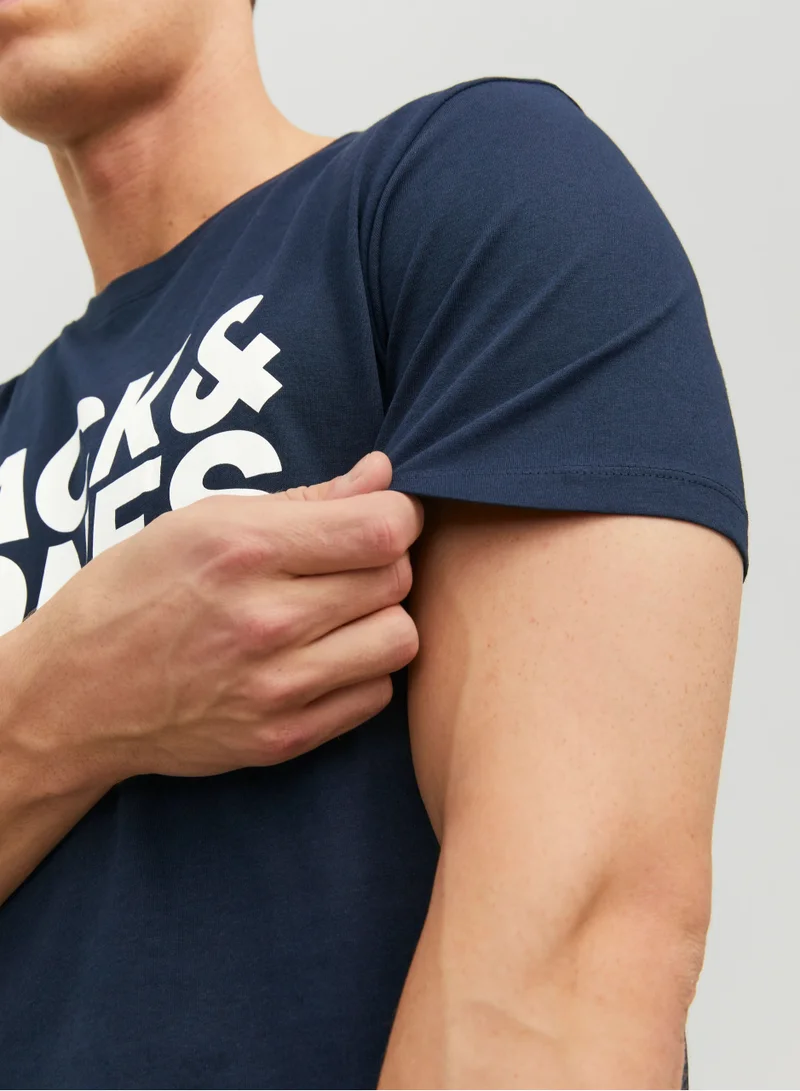 JACK & JONES Logo Crew Neck T-Shirt