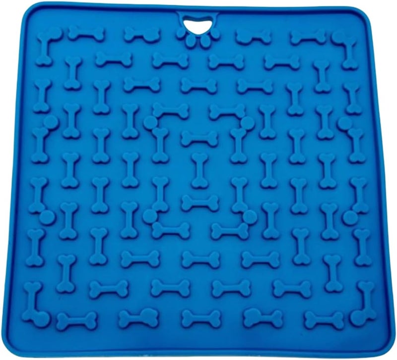 Dog Licking Mat, Silicone Food Pad, 7.36x7.36 Inches Easy Clean Treat Design, Boredom Training and Feeding Enrichment Tool for Dogs Cats Puppies During Mealtime or Reward Routines - Image 1