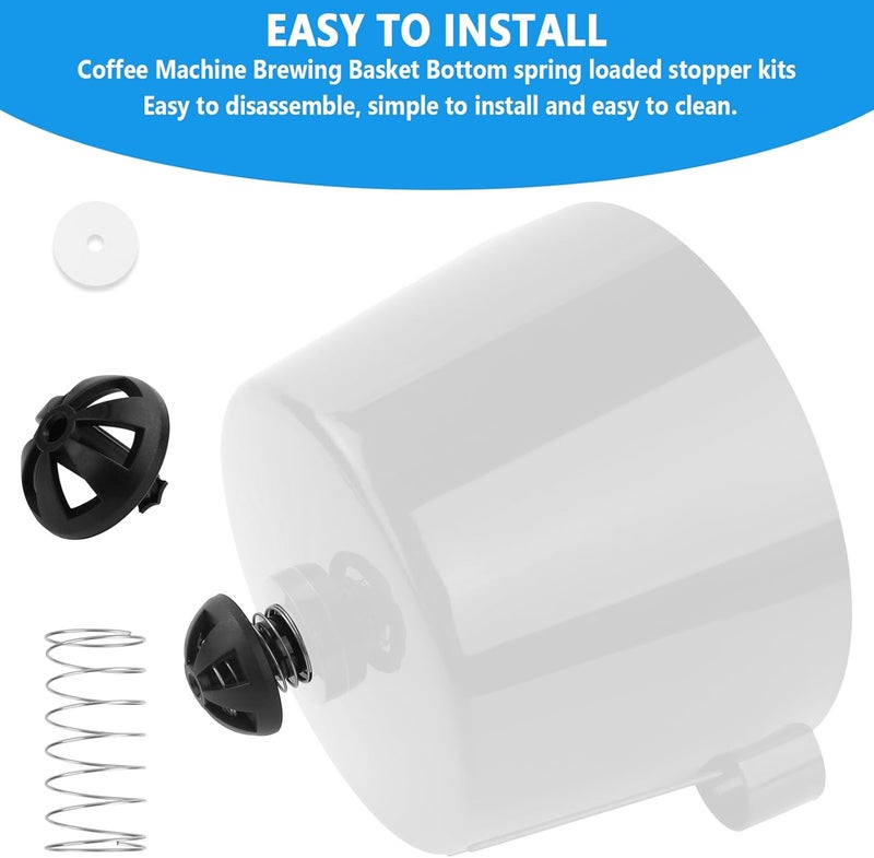 GEAIN Coffee Machine Brewing Basket Bottom spring loaded stopper kits Fits for Black+Decker CM1160B coffee makers Brew Basket, fits majority 4-12 Cup Drip Coffee Makers 2 pack - Image 3