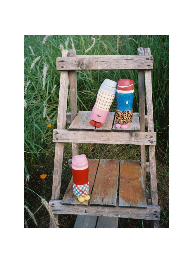 Tagi. Tagi "dress-up Game" Double Drink Insulated Bottle 316l Water Bottle Thermal Cup Birthday Gift 480ml - Blueberry Leopard Print - Image 5