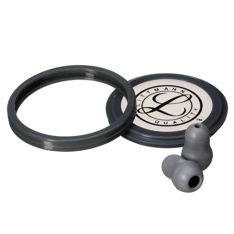 3M Littmann Stethoscope Spare Parts Kit â€“ Gray, Compatible with Master Cardiologyâ„¢, Includes Snap Tight Soft-Sealing Small Eartips, Tunable Diaphragm & Rim, 40018 - Image 2