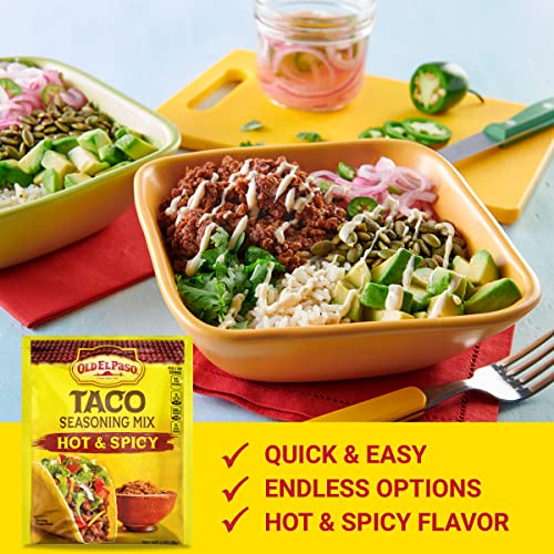 Old El Paso Hot & Spicy Taco Seasoning, 1 oz. (Pack of 32) - Image 3
