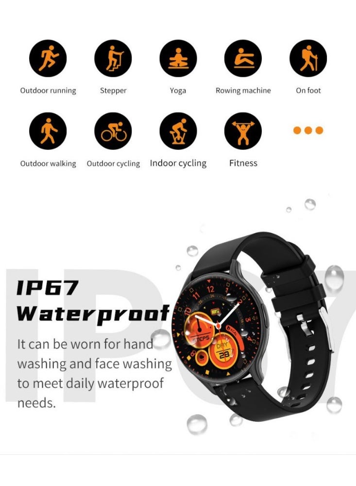 أولون ساعة Aolon GTR2 الذكية بشاشة 1.43 بوصة AMOLED بدقة 466 × 466 مع مكالمات بلوتوث وأكثر من 100 وضع رياضي ومراقبة صحية ومقاومة للماء IP67 - Image 4