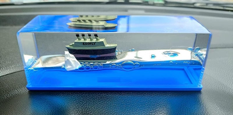 EXOFLY Liquid Wave Cruise Ship Decoration,Titanic,Cruise Ship That No Longer Sinks, for Car Dashboard Decorative Showpiece/Idol, Paperweight, Home Decor Decoration & Gifting Purpose (Titanic) - Image 5