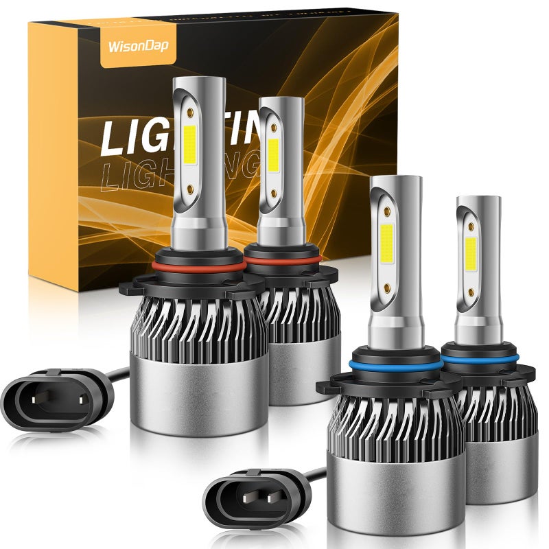WISONDAP Bulbs Combo 6500K Cool White 60000LM 900 Brighter 11 Beam Plug and Play IP68 Waterproof OffRoad Lights Pack of 4 - Image 2