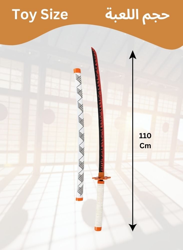 بريميم لعبة سيف كاتانا خشبي للأطفال على طراز الساموراي مع زي أسود تقليدي - طقم سيف وزي محارب ساموراي للأطفال، شفرة خشبية آمنة للتدريب، على طراز النينجا الياباني - Image 3