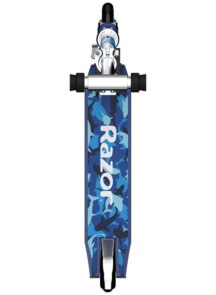 Razor A Kick Scooter for Kids - Blue Camo Shark Edition - Image 5