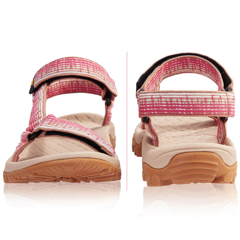 CAMEL CROWN Hiking Sport Sandals for Women Anti-skidding Water Sandals Comfortable Athletic Sandals for Outdoor Wading Beach khaki/pink 7.5 - Image 4
