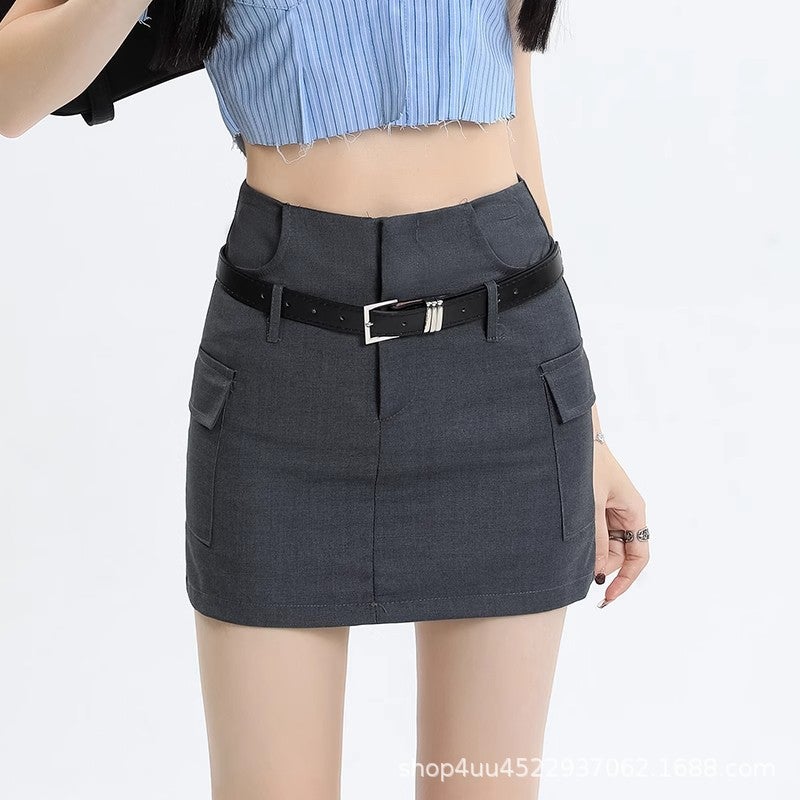 Suit Short Skirt For Women Summer Fashion High-Waist Slim Workwear Skirt Anti-Exposure A-Line Hip Skirt - Image 3