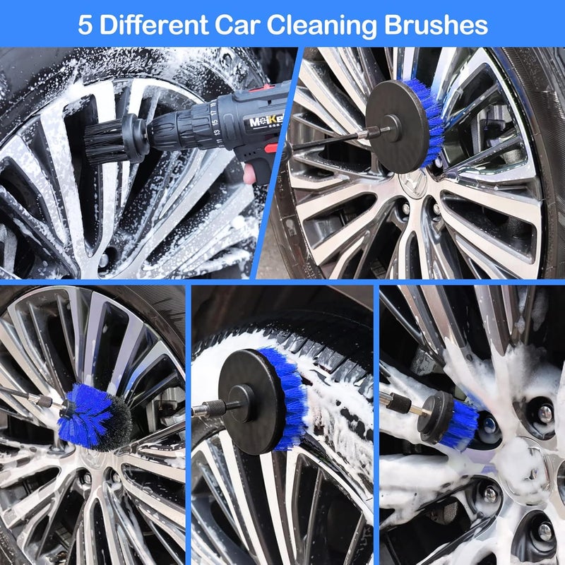 NIKCOSMK 26Pcs Car Detailing Brush Set - Complete Auto Detailing Kit with Sponge Pads and Cleaning Tools - Image 2