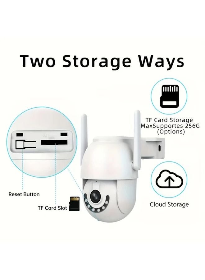 JOOAN 6MP Dual Lens PTZ Security Camera Outdoor 360 Degree Color Night Vision Human Detection Motion Alarm Two Way Talk Wired Ethernet Q3 4 32G - Image 4