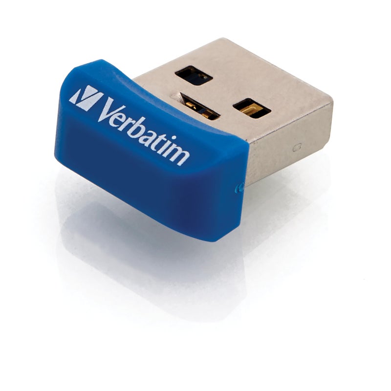 Verbatim 16GB Store 'n' Stay Nano USB 3.2 Gen 1 Flash Drive Snag-Free Low Profile Thumb Drive - Blue - Image 1
