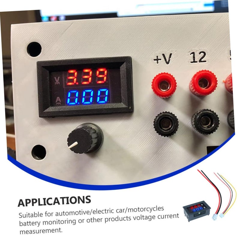 Dual Display Digital DC Voltmeter Ammeter 5PCS LCD High Accuracy Voltage Tester - Image 4