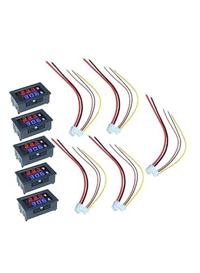 Dual Display Digital DC Voltmeter Ammeter 5PCS LCD High Accuracy Voltage Tester - Image 1
