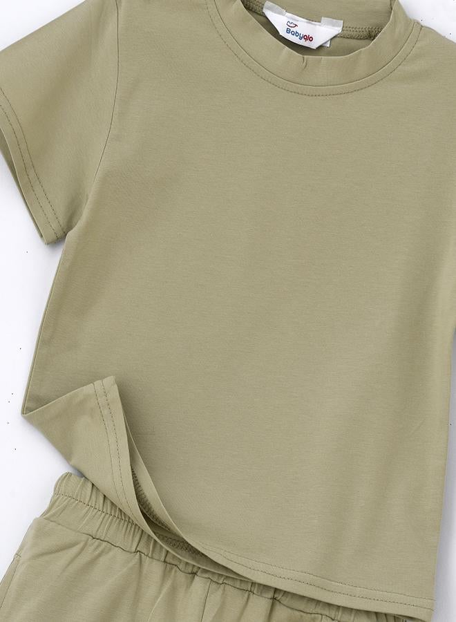 babyqlo Effortless Chic Solid Color Top & Short Set - Image 4