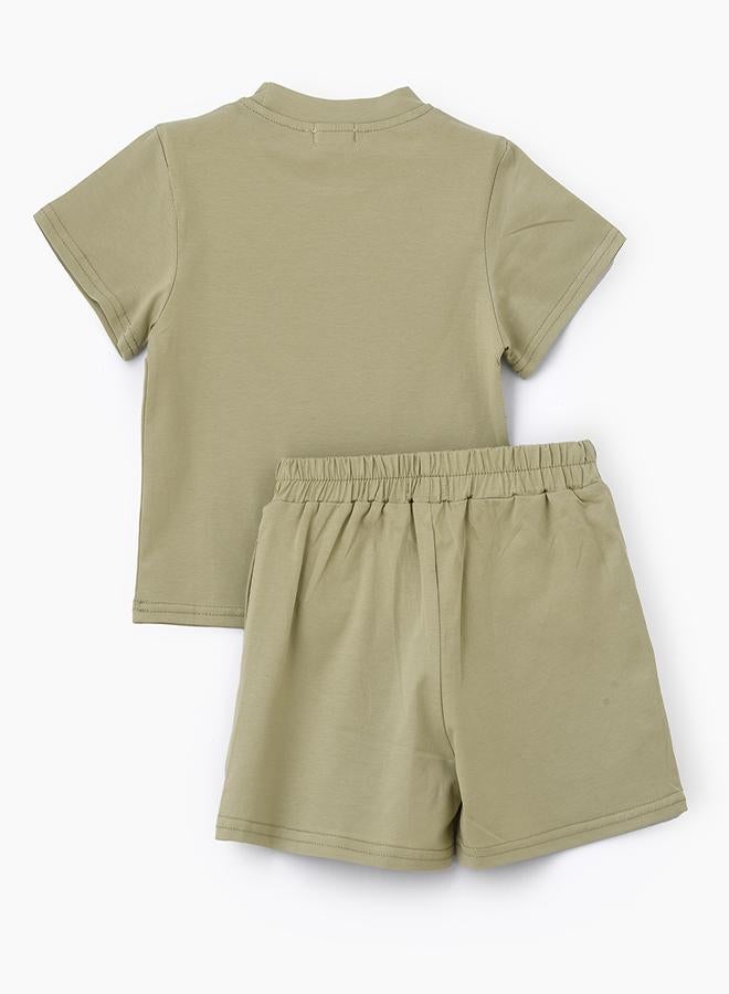 babyqlo Effortless Chic Solid Color Top & Short Set - Image 2
