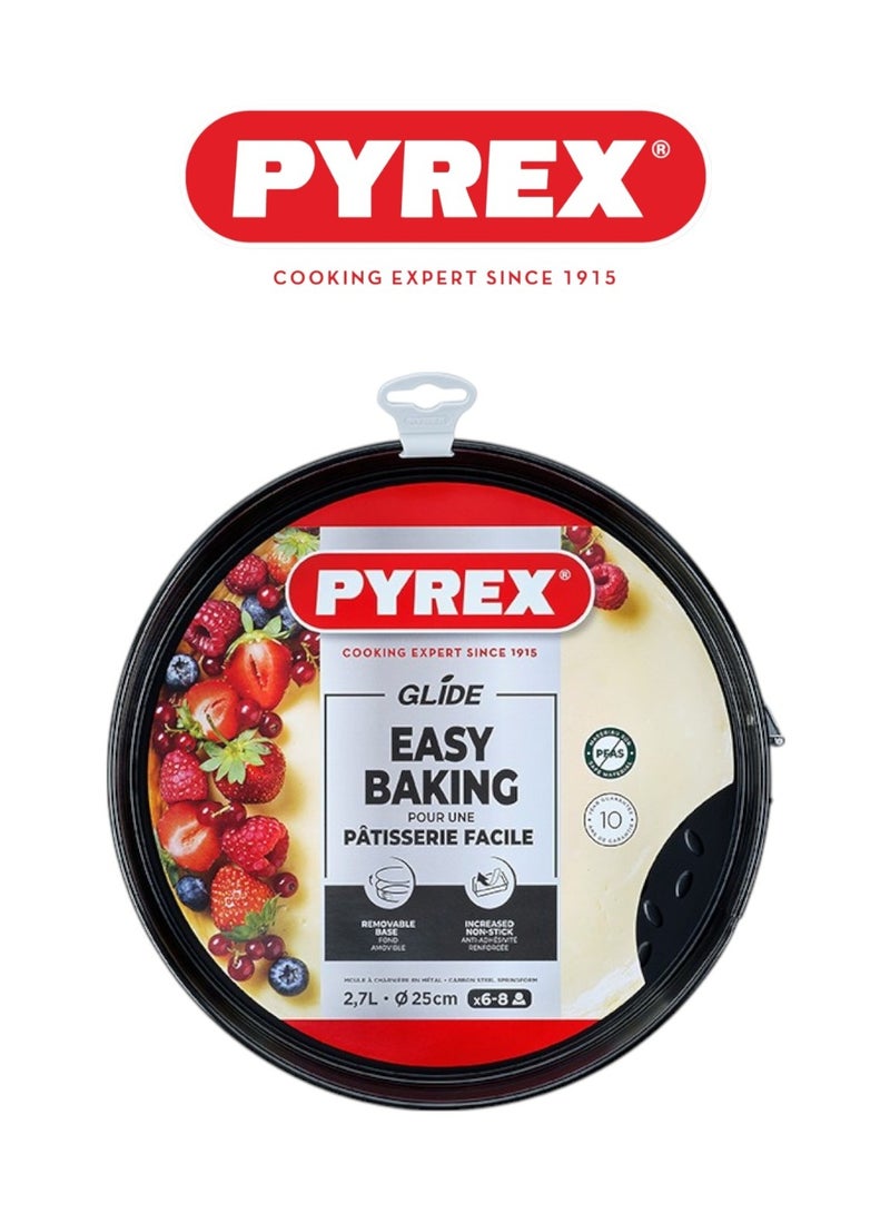 Pyrex Glide Springform Pan 25cm – Non-Stick Durable Bakeware Black - Image 1