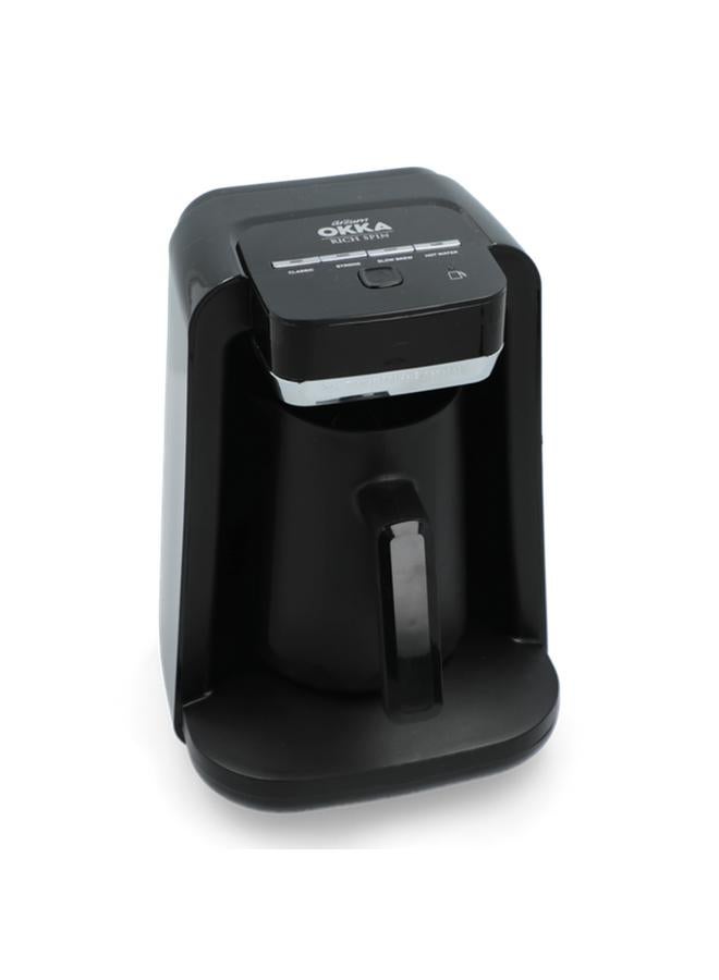 ارزوم اوكا ماكينة صنع القهوة التركية Rich Spin بقوة 700 وات مع نظام منع التدفق باللونين الأسود والكروم - Image 3