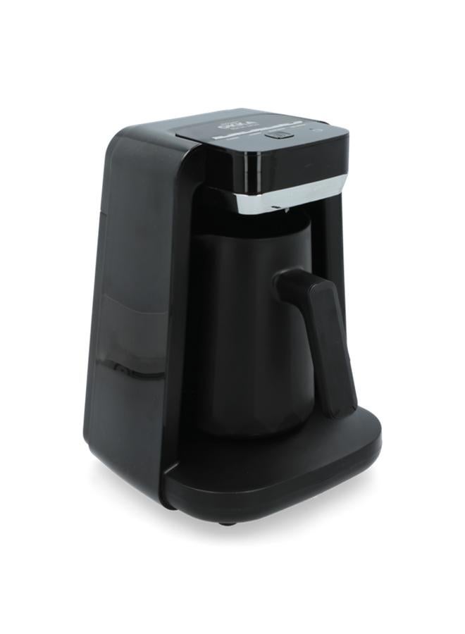 ارزوم اوكا ماكينة صنع القهوة التركية Rich Spin بقوة 700 وات مع نظام منع التدفق باللونين الأسود والكروم - Image 2