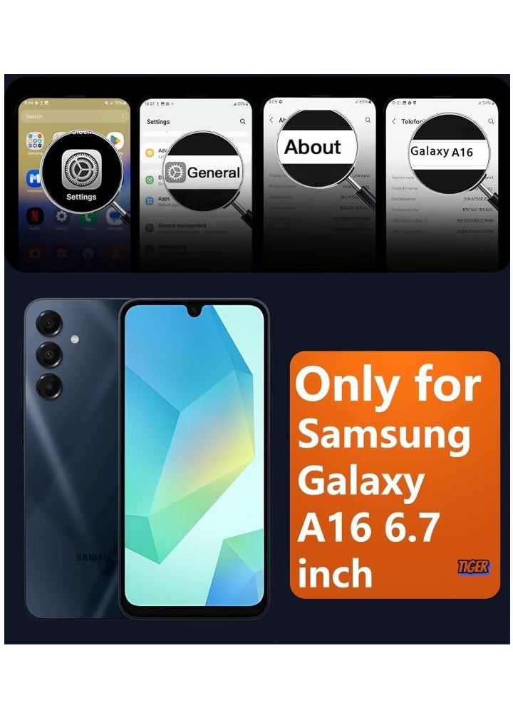 TIGER Samsung Galaxy A16 Case Cover 6.7 inch – Clear, Camera Protection, Non-Yellowing, Shockproof Protective Phone Case for Samsung Galaxy A16 4G/5G - Image 2