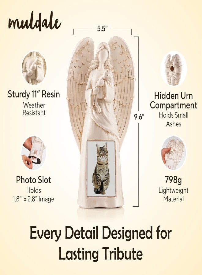 Muldale Angel Statue - Indoor/Outdoor Cat Memorial with Photo Holder - 11' - Image 3